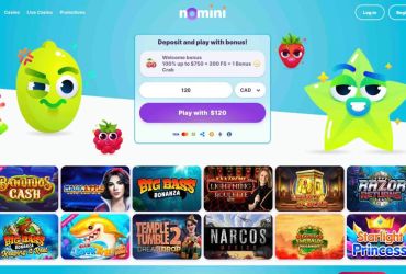 Nomini casino - main page.