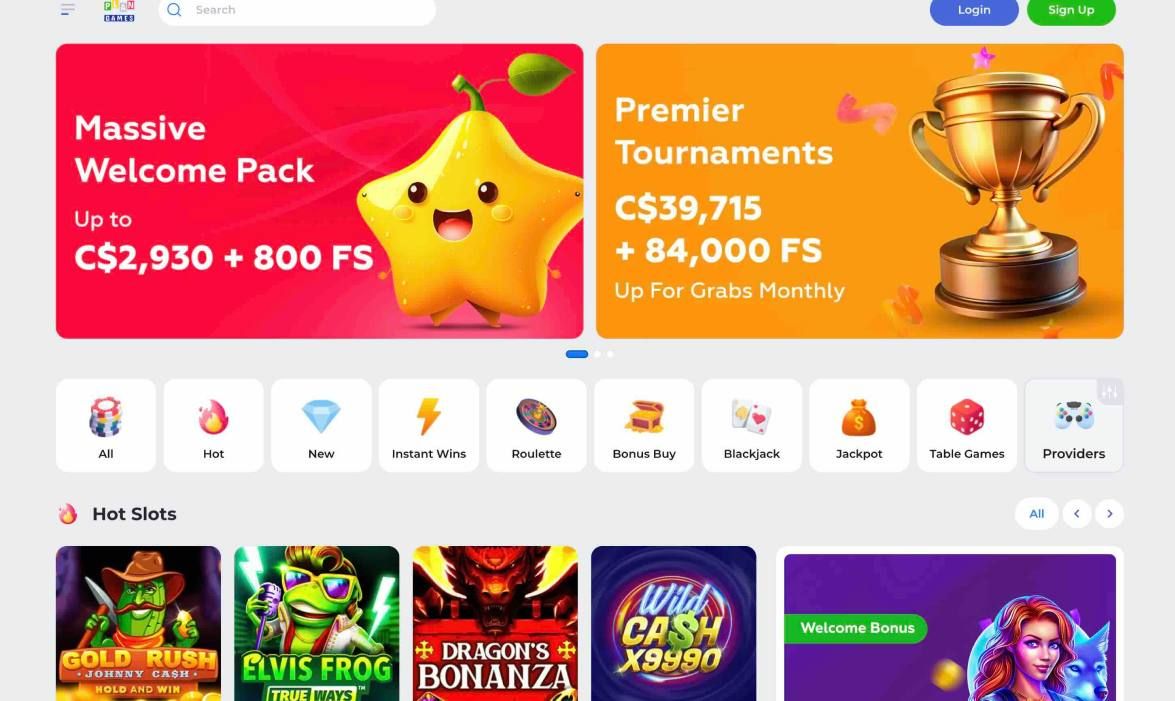 Plangames casino main page