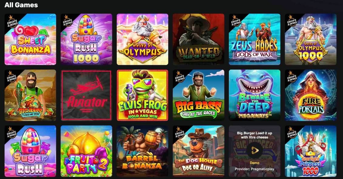 List of available games at PlayBet Casino