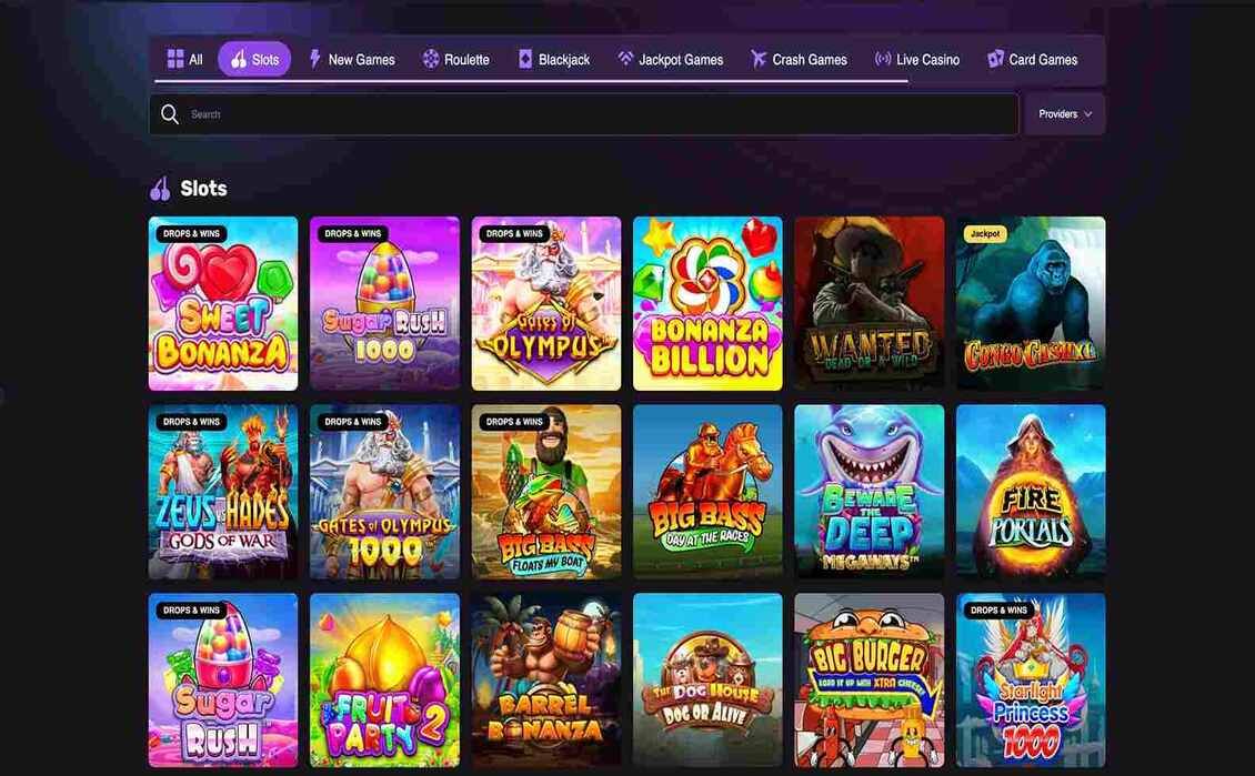 Liste des machines à sous du casino Playbet.io