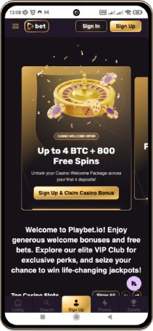 Image of Playbet Casino mobile screen