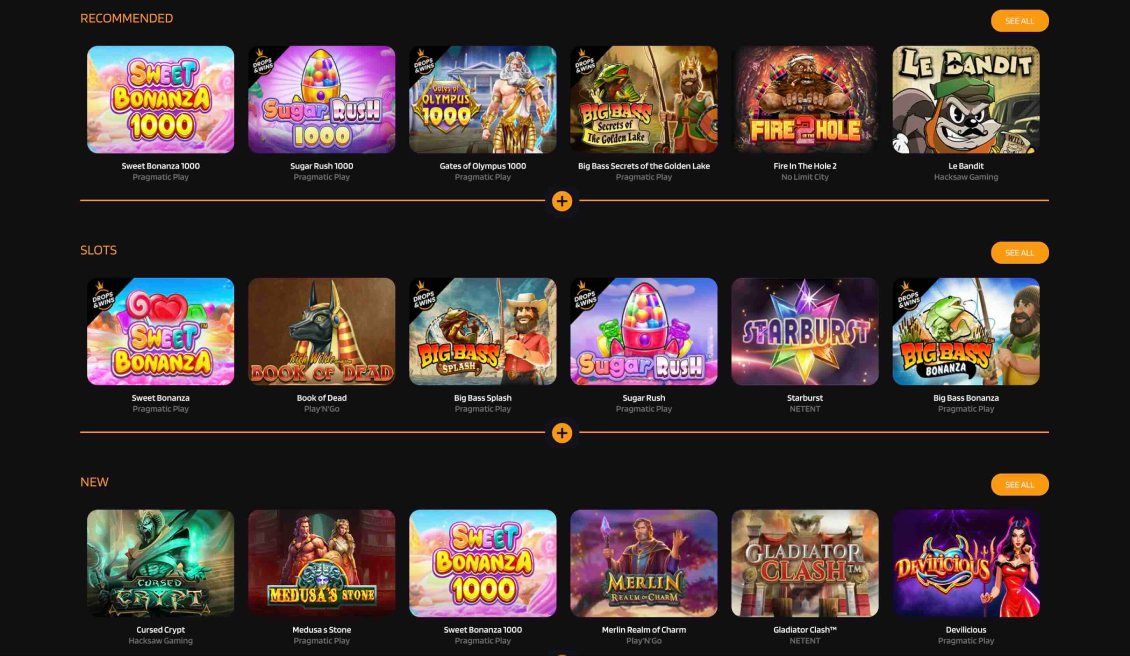 List of available games at Punterz Casino