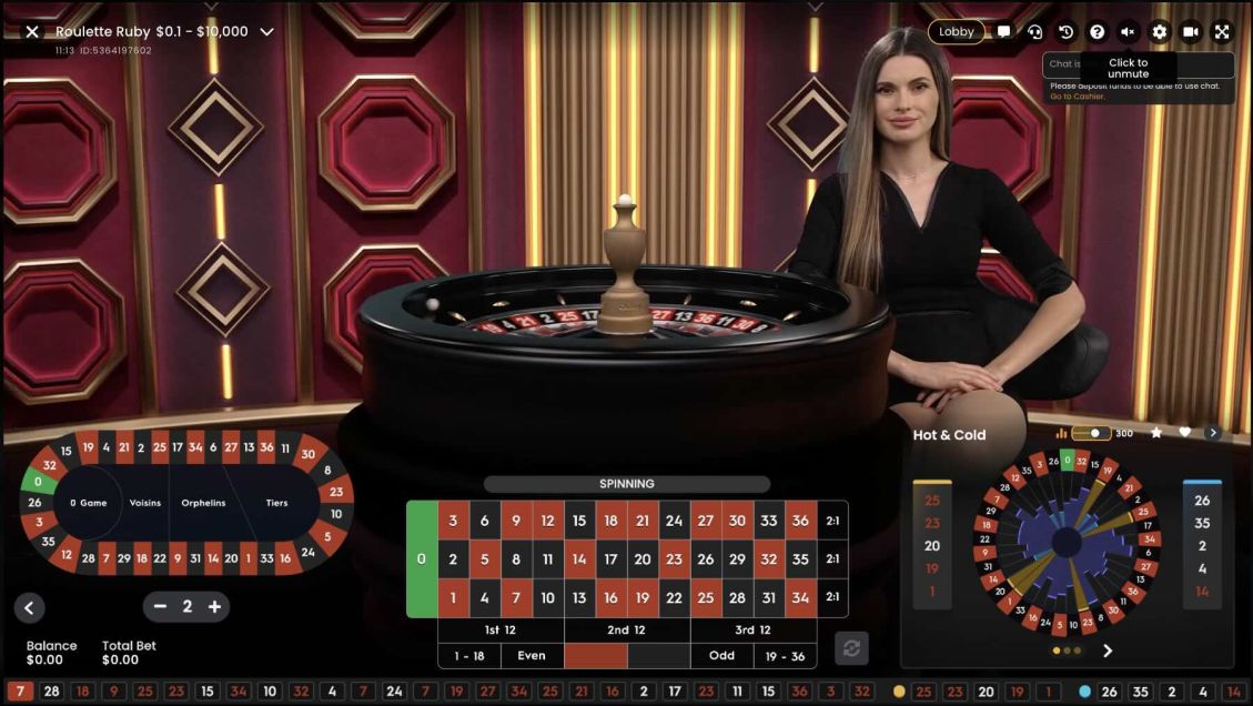 Live Roulette games at Punterz Casino