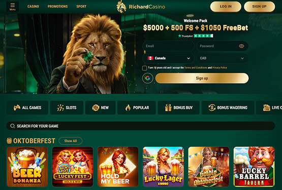 Richard Casino - main page