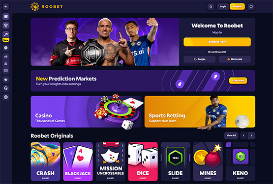 Roobet casino - main page