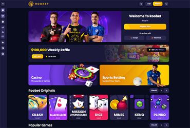 Roobet casino - main page