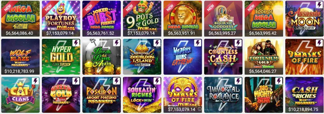 List of jackpot slot games at Ruby Fortune Casino