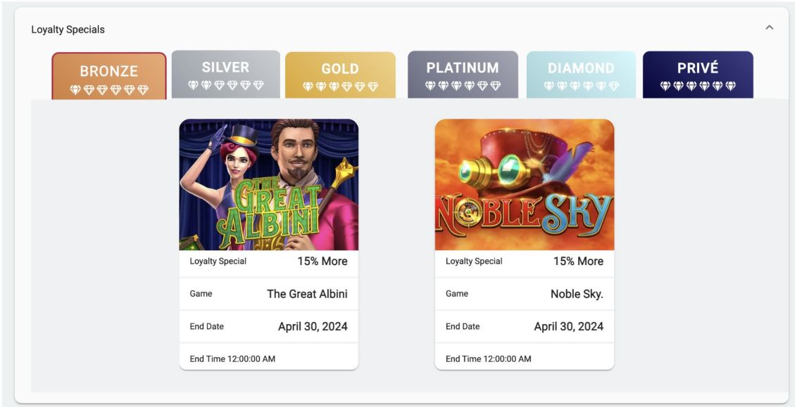 Image of Ruby Fortune Casino page about VIP program