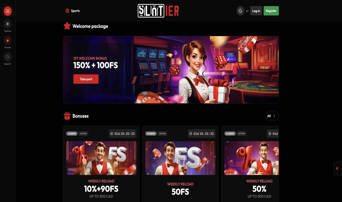 Slotier casino promotions page