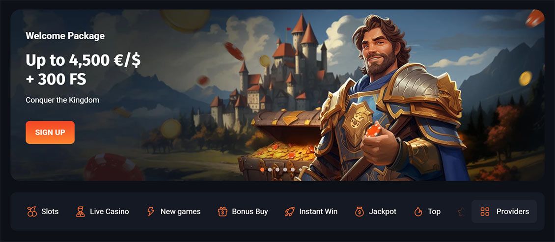 Slotlords Casino registration process step 1