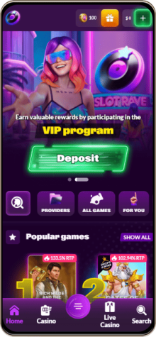 Slotrave Casino Mobile Screenshot