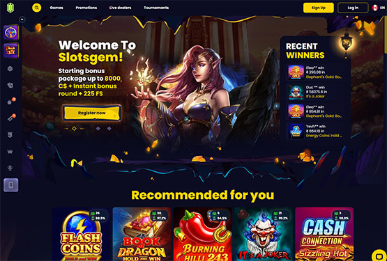 Slotsgem casino main page