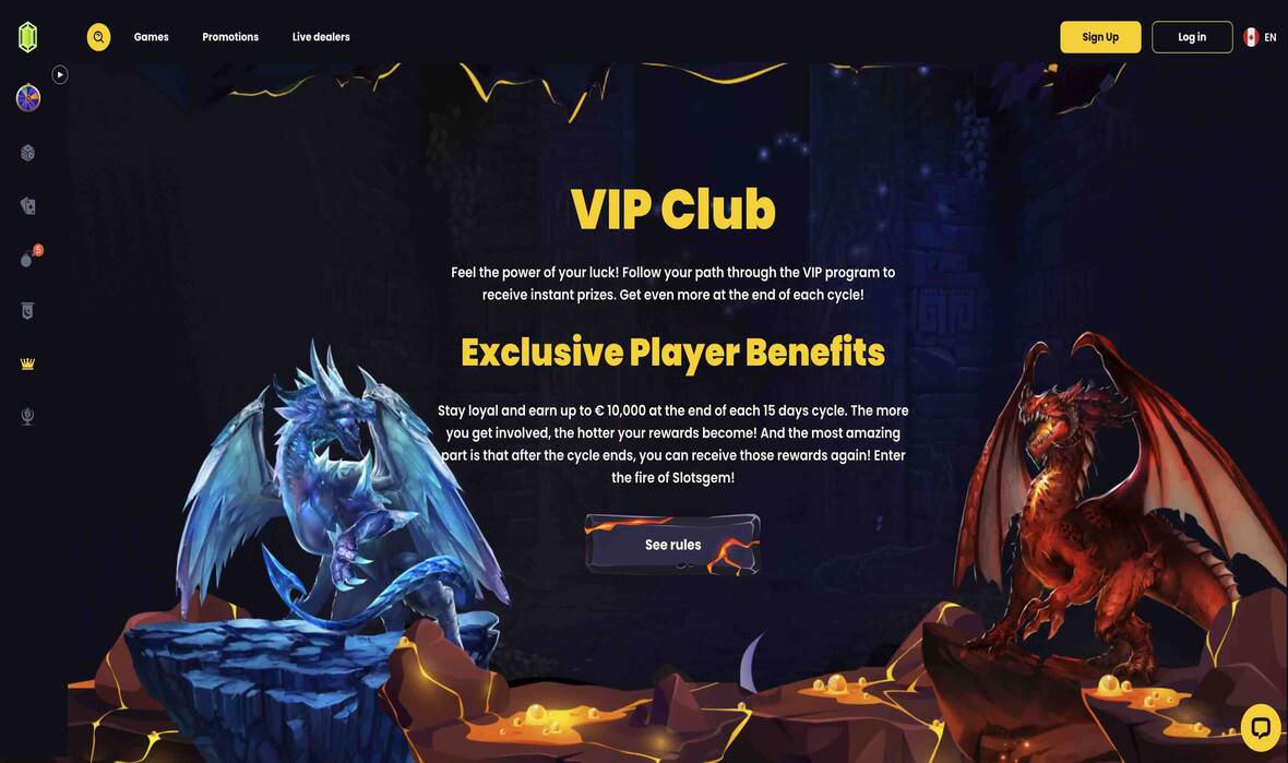 Slotsgem casino vip page