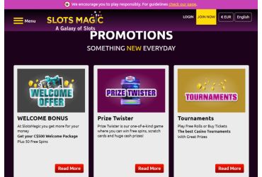 SlotsMagic casino - promotions
