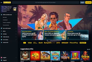 Snatch Casino - main page