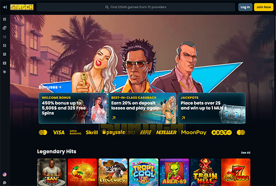 Snatch Casino - main page