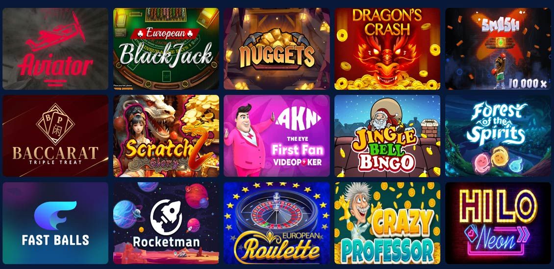 Spinbookie casino table games