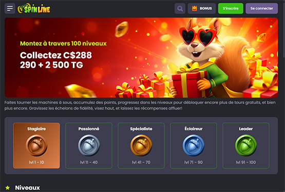 Spinline casino vip page de programmation