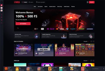 Starda Casino - home page