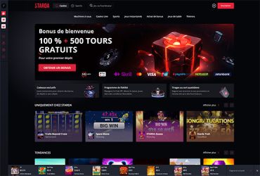 Starda casino - Page d'accueil