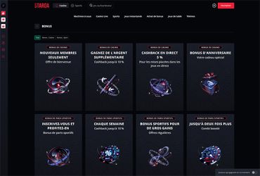 Starda casino - Page promotionnelle