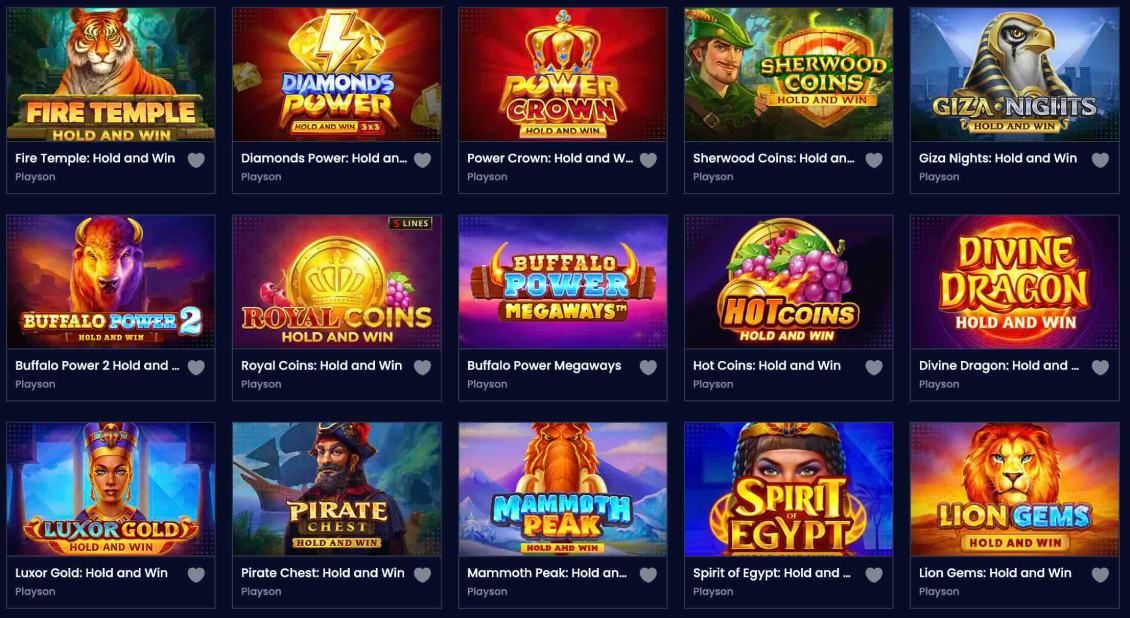 List of jackpot slot games at Trino Casino