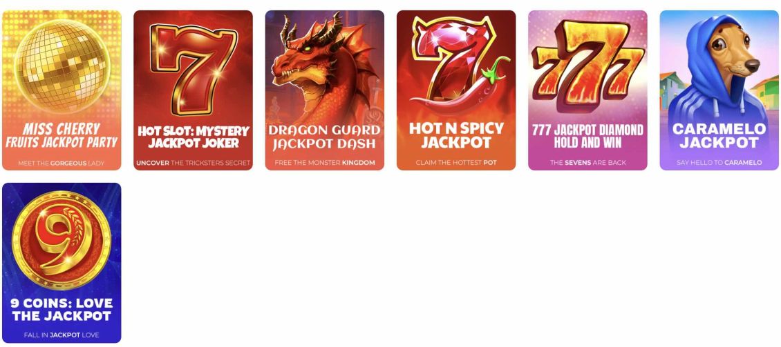 List of jackpot slot games at Tsars Casino
