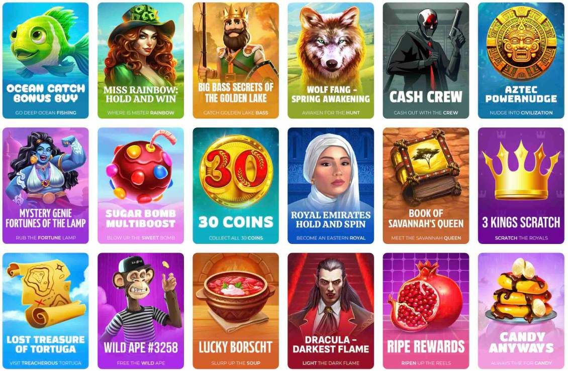 List of slot games at Tsars Casino