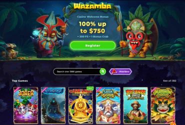 Wazamba casino – main page.