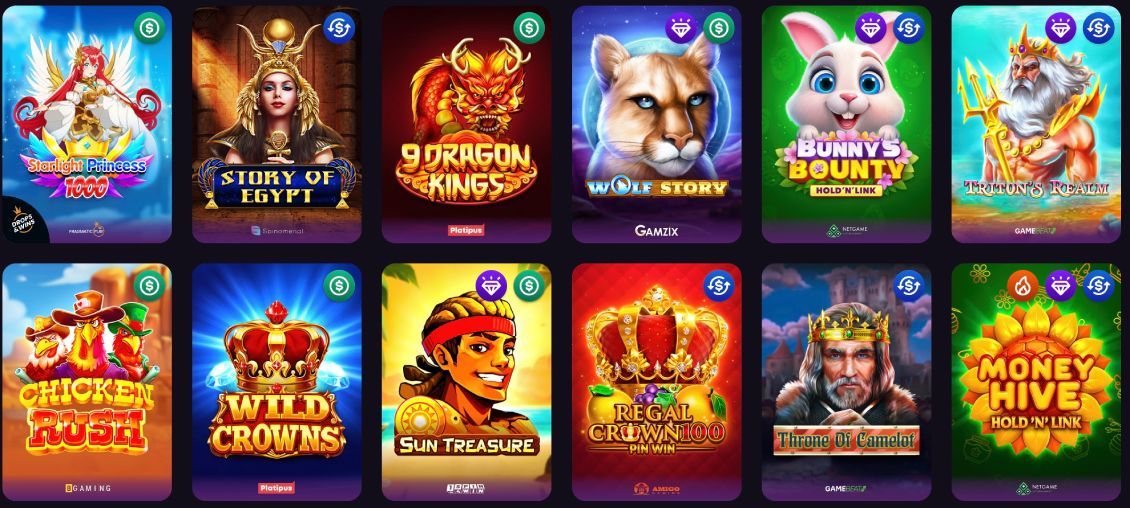 List of the slots at Winspirit Casino