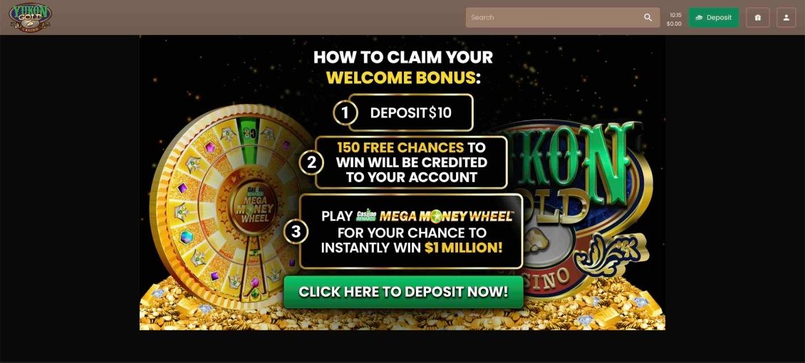 Bonuses of Yukon Gold Casino