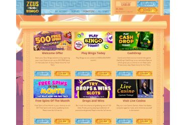 Zeus bingo casino - list of promotions