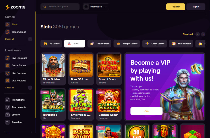 Zoome Casino - slots
