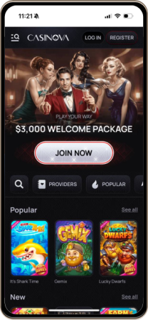 Casinova casino mobile servis