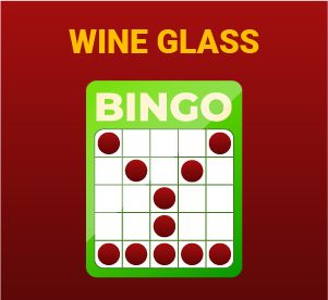 Online Bingo - wine glass pattern