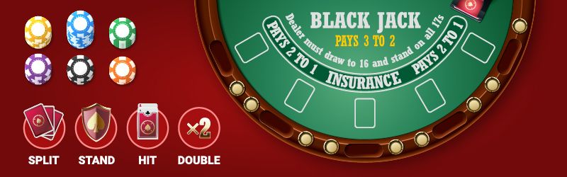 Online blackjack main features