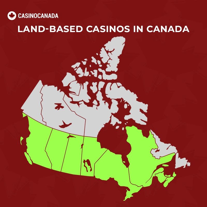 Image of the casino map of Canada