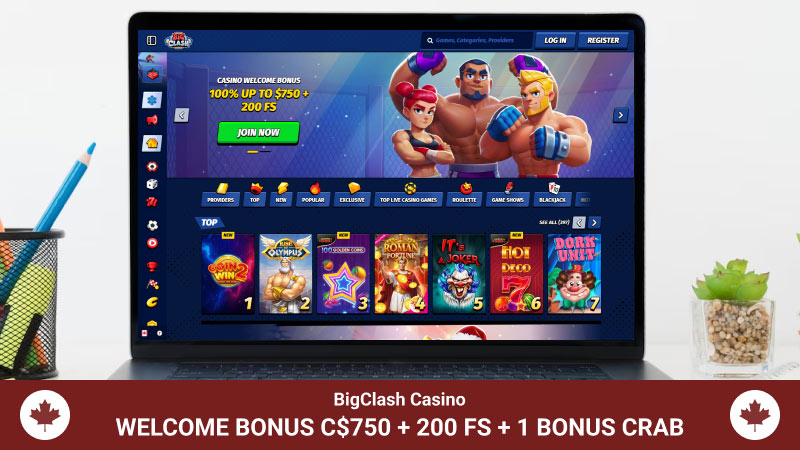 BigClash Casino main page