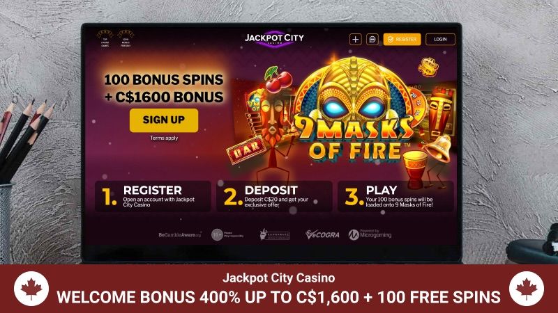 Jackpot City Casino main page