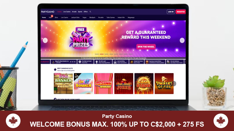 Party Casino main page