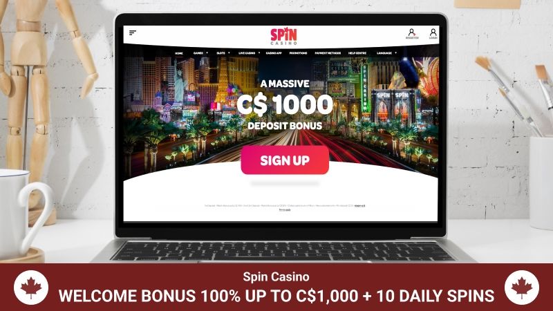 Spin Casino main page