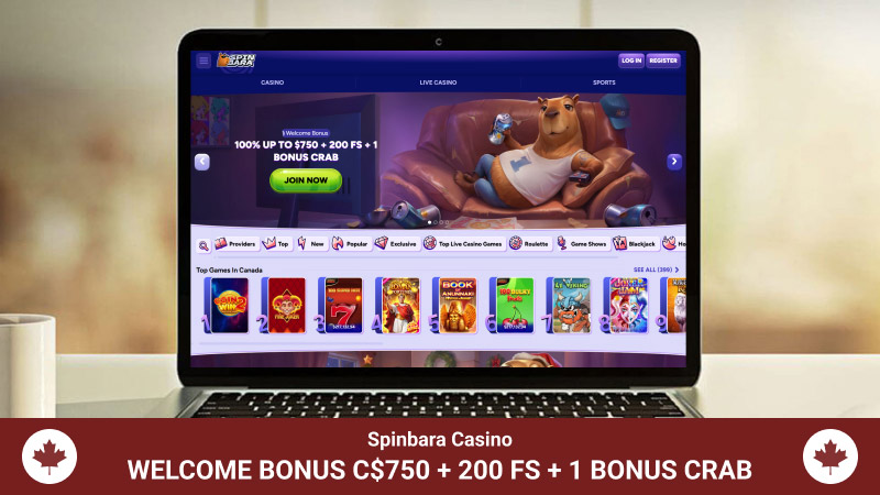 Spinbara Casino main page