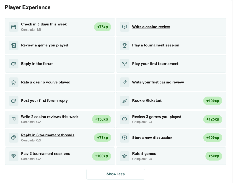 player experience quests expanded