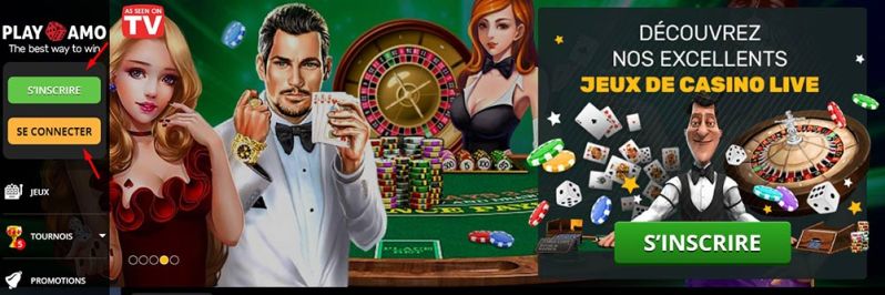 Connectez-vous à profil sur le casino.