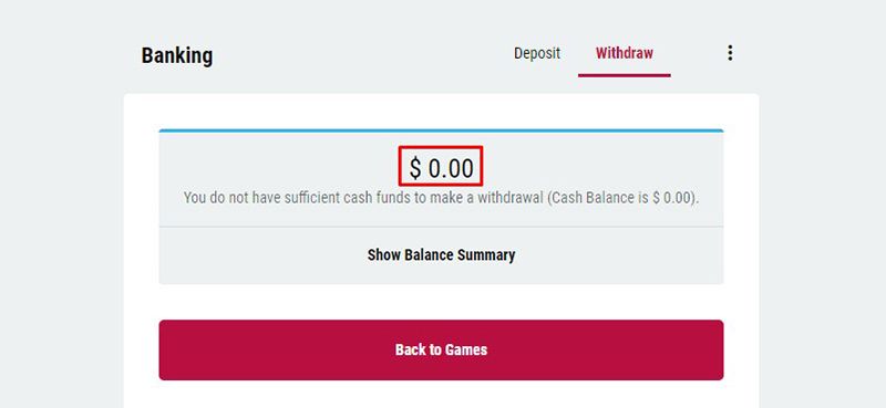 Withdrawal amount