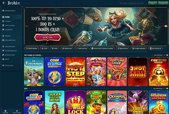 BetAlice Casino - main page