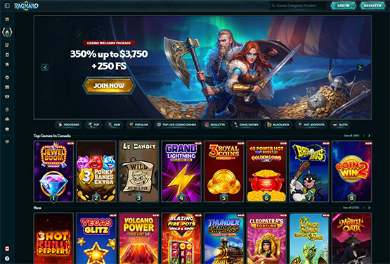 Ragnaro Casino - main page