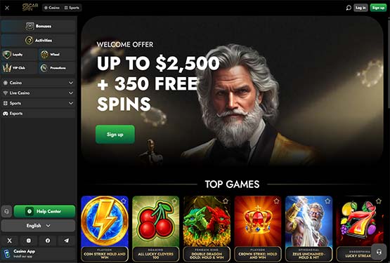 Oscarspin Casino - main page