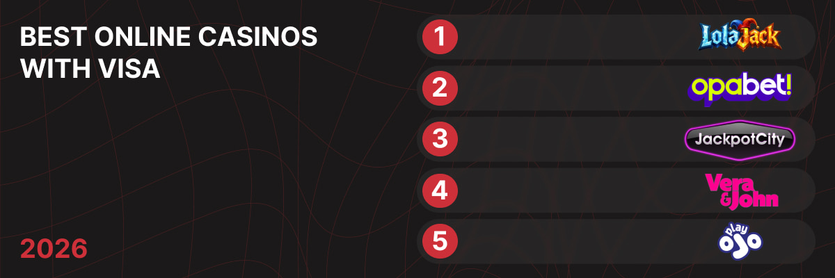 Top list of Online Casinos With Visa payment