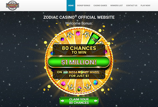 Zodiac Casino - main page